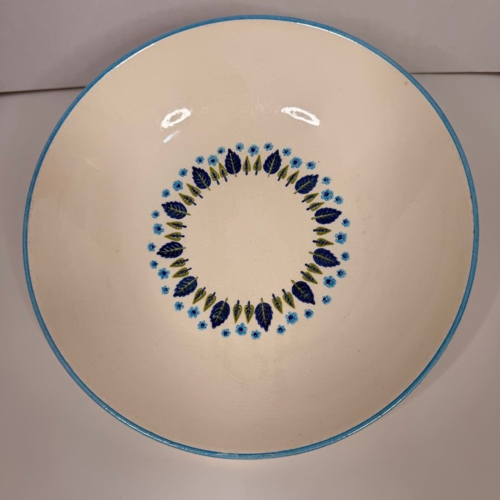 Marcrest Swiss Alpine 1950 Vintage MCM Retro USA Floral Pasta Serving Bowl 10" - Picture 2 of 7